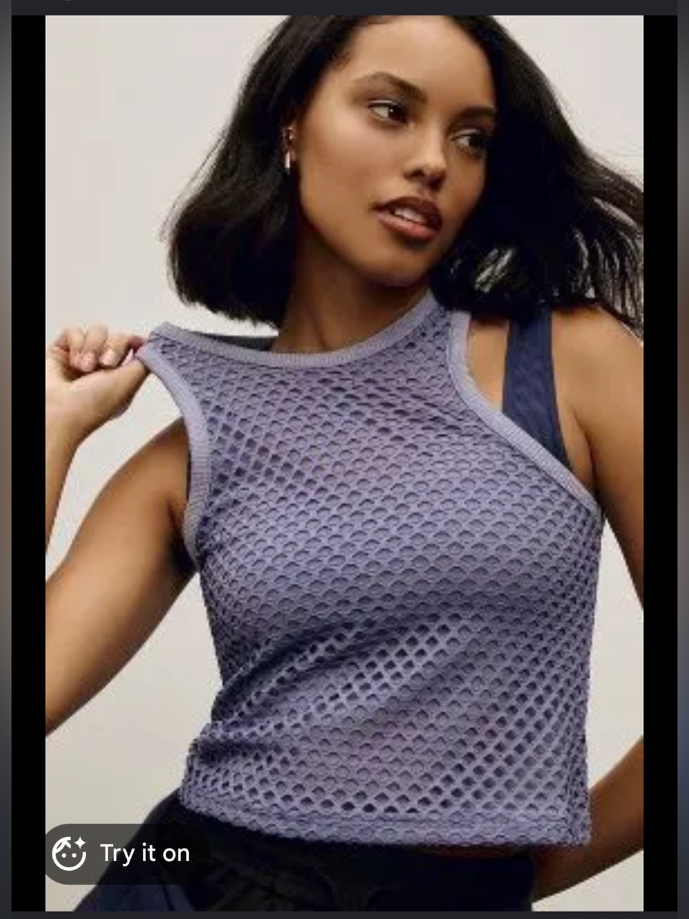 NWT Anthropologie Lavender Mesh Tank Top
